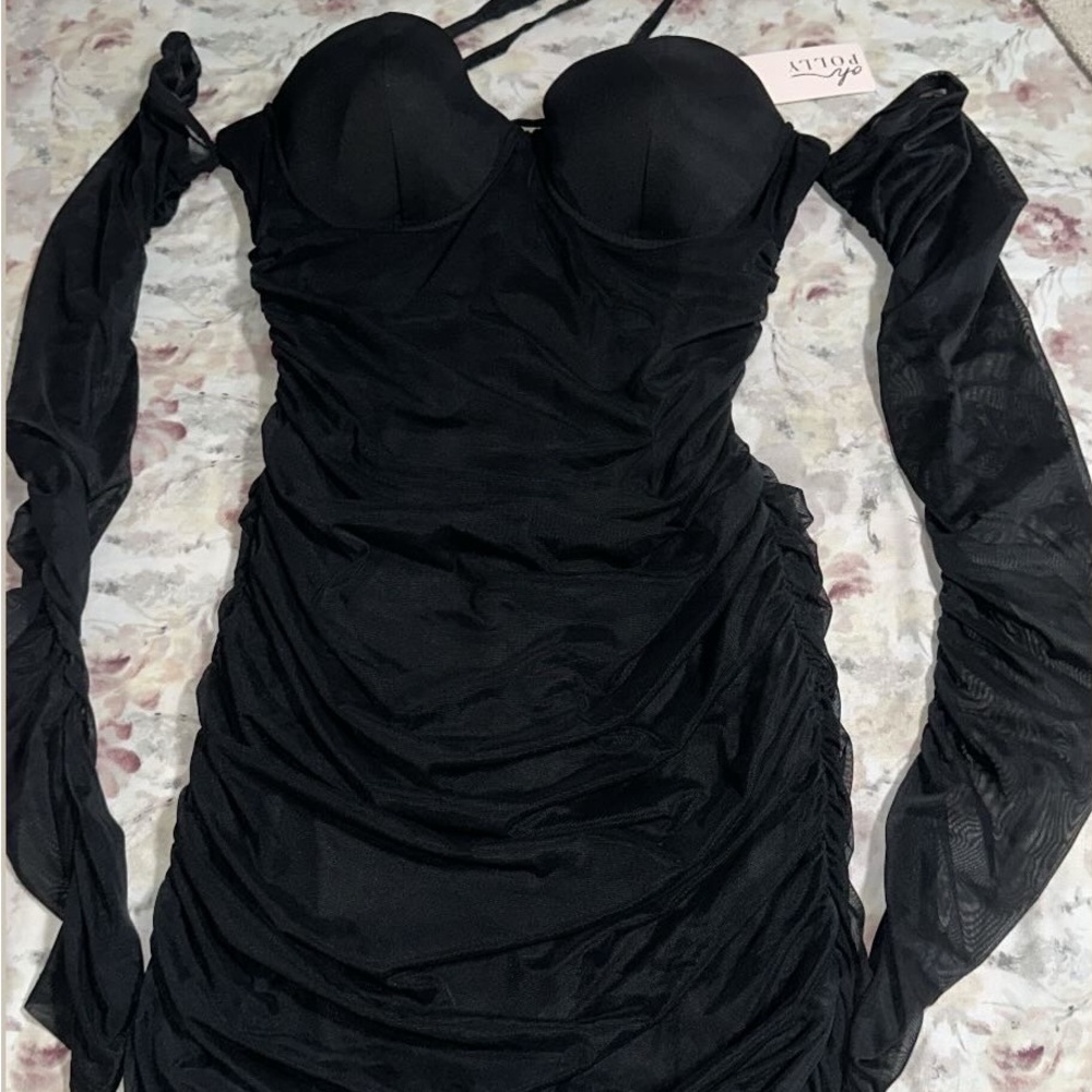 New Oh Polly Mini Elegant Black Dress